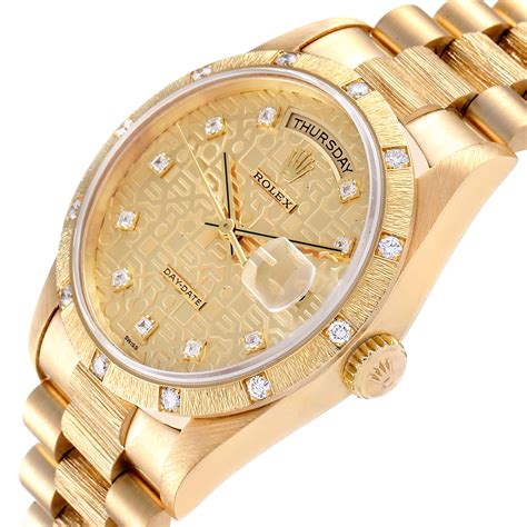 rolex president day-date 18k yellow gold red dial|rolex presidential day date 36mm.